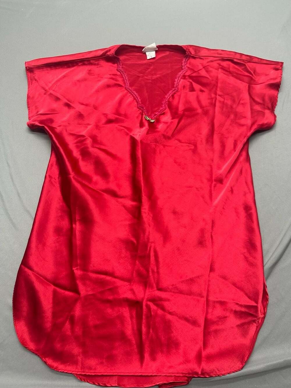 Secret Treasures Red Satin Cap Sleeve Nightgown Sleepwear